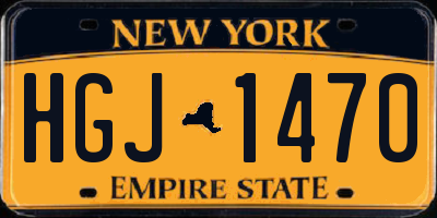 NY license plate HGJ1470