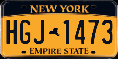 NY license plate HGJ1473