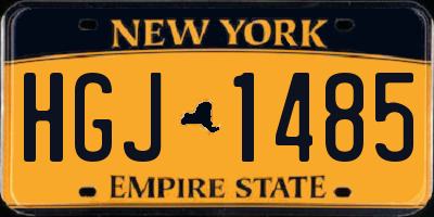 NY license plate HGJ1485