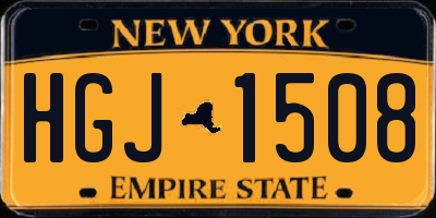 NY license plate HGJ1508