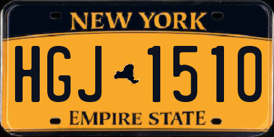 NY license plate HGJ1510
