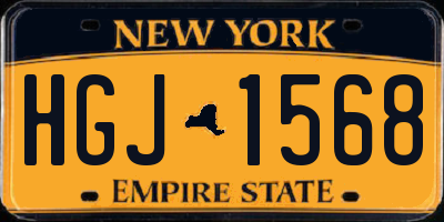 NY license plate HGJ1568