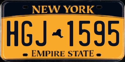 NY license plate HGJ1595