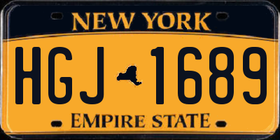 NY license plate HGJ1689