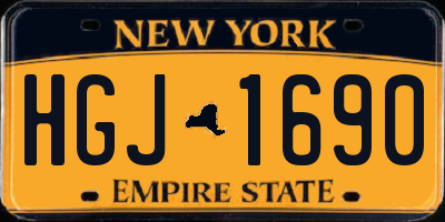 NY license plate HGJ1690
