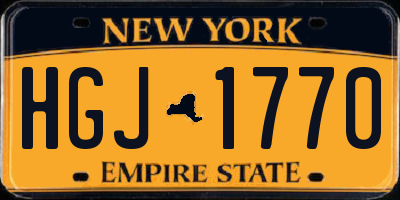 NY license plate HGJ1770