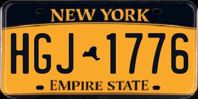 NY license plate HGJ1776