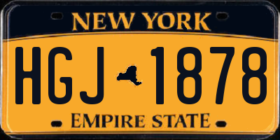 NY license plate HGJ1878