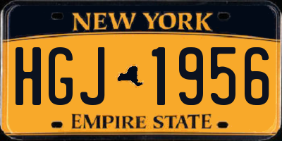 NY license plate HGJ1956