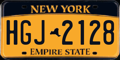 NY license plate HGJ2128
