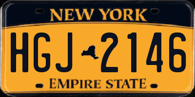 NY license plate HGJ2146
