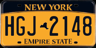 NY license plate HGJ2148