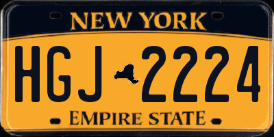 NY license plate HGJ2224