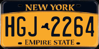 NY license plate HGJ2264