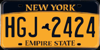 NY license plate HGJ2424