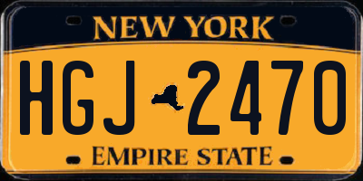 NY license plate HGJ2470