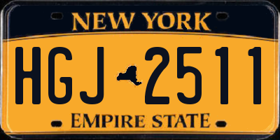 NY license plate HGJ2511