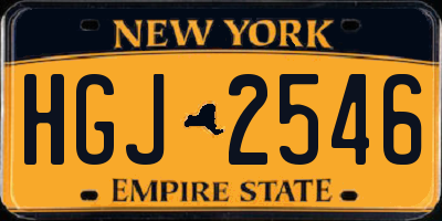 NY license plate HGJ2546