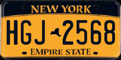 NY license plate HGJ2568