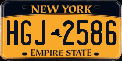 NY license plate HGJ2586