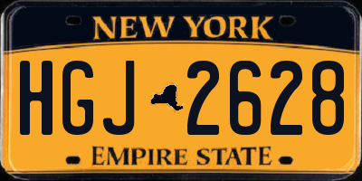NY license plate HGJ2628
