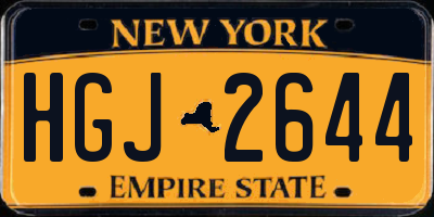 NY license plate HGJ2644