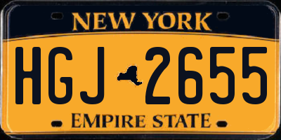 NY license plate HGJ2655