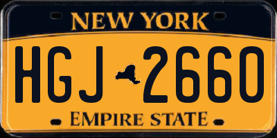NY license plate HGJ2660