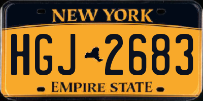 NY license plate HGJ2683