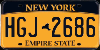 NY license plate HGJ2686
