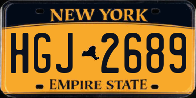 NY license plate HGJ2689