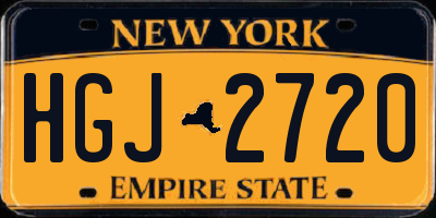 NY license plate HGJ2720