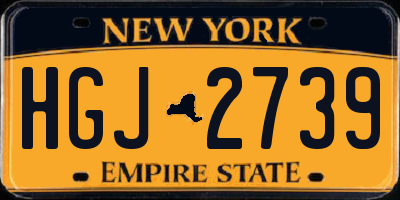 NY license plate HGJ2739