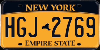 NY license plate HGJ2769