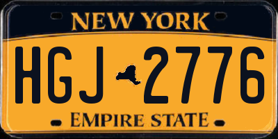 NY license plate HGJ2776
