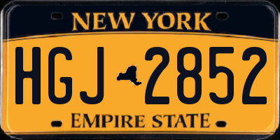 NY license plate HGJ2852