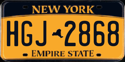 NY license plate HGJ2868