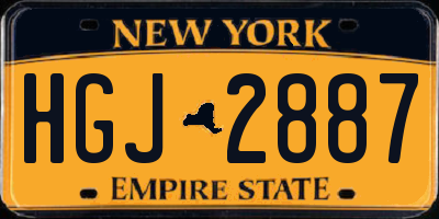 NY license plate HGJ2887