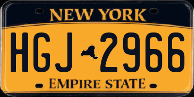 NY license plate HGJ2966
