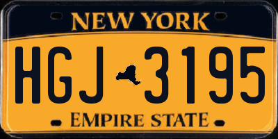 NY license plate HGJ3195