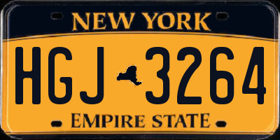 NY license plate HGJ3264