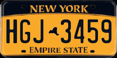 NY license plate HGJ3459
