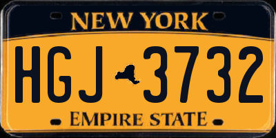 NY license plate HGJ3732