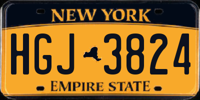 NY license plate HGJ3824