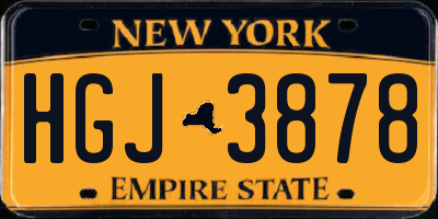 NY license plate HGJ3878