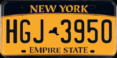 NY license plate HGJ3950
