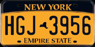 NY license plate HGJ3956