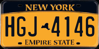 NY license plate HGJ4146