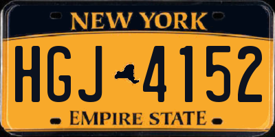NY license plate HGJ4152