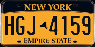 NY license plate HGJ4159